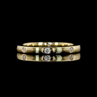 14K Yellow Gold Eternity Band with Flush Set Round Lab Diamonds - 0.13 Carat Total Weight, E-F Color VS Clarity - Covaloro Fine Jewelry