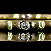 14K Yellow Gold Eternity Band with Flush Set Round Lab Diamonds - 0.13 Carat Total Weight, E-F Color VS Clarity - Covaloro Fine Jewelry
