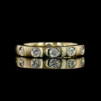 14K Yellow Gold Eternity Band with Flush Set Round Lab Diamonds - 0.71 Carat Total Diamond Weight - Covaloro Fine Jewelry