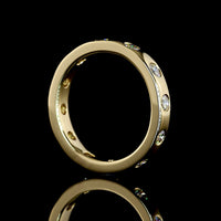 14K Yellow Gold Eternity Band with Flush Set Round Lab Diamonds - 0.71 Carat Total Diamond Weight - Covaloro Fine Jewelry