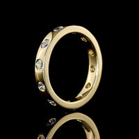 14K Yellow Gold Eternity Band with Flush Set Round Lab Diamonds - 0.71 Carat Total Diamond Weight - Covaloro Fine Jewelry