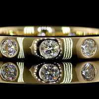 14K Yellow Gold Eternity Band with Flush Set Round Lab Grown Diamonds - 0.69 Carat Total Diamond Weight - Covaloro Fine Jewelry