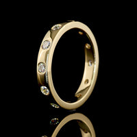 14K Yellow Gold Eternity Band with Flush Set Round Lab Grown Diamonds - 0.69 Carat Total Diamond Weight - Covaloro Fine Jewelry