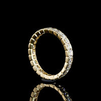 14K Yellow Gold Eternity Band with Half Bezel Set Asscher Cut Lab Diamonds - 1.98 Carats Total Diamond Weight - Covaloro Fine Jewelry