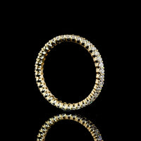 14K Yellow Gold Eternity Band with Prong Set Oval Cut Lab Diamonds - 1.00 Total Carat Weight, E-F Color, VS1 Clarity - Covaloro Fine Jewelry