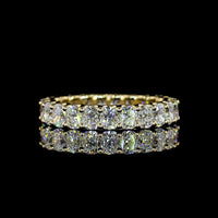 14K Yellow Gold Eternity Band with U-Prong Set Cushion Brilliant Cut Lab Diamonds - 2.19 Carat Total Diamond Weight - Covaloro Fine Jewelry