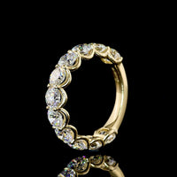 14K Yellow Gold Eternity Band with U-Prong Set Round Brilliant Cut Lab Diamonds - 3.29 Carat Total Weight - Covaloro Fine Jewelry