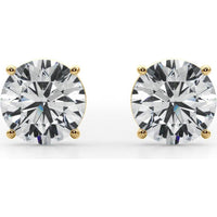14K Yellow Gold Ethically Sourced 3 Carat Total Weight Lab-Grown Diamond Stud Earrings by Robinson's Jewelers
