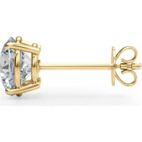 14K Yellow Gold Ethically Sourced 3 Carat Total Weight Lab-Grown Diamond Stud Earrings by Robinson's Jewelers