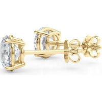 14K Yellow Gold Ethically Sourced 3 Carat Total Weight Lab-Grown Diamond Stud Earrings by Robinson's Jewelers