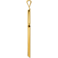14K Yellow Gold Extra Large Polished Tube Cross Pendant - Modern 3D Faith Jewelry Statement Piece by Oro Pregiato