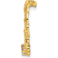 14K Yellow Gold Family Heart Pendant Mounting - 19mm by Oro Pregiato