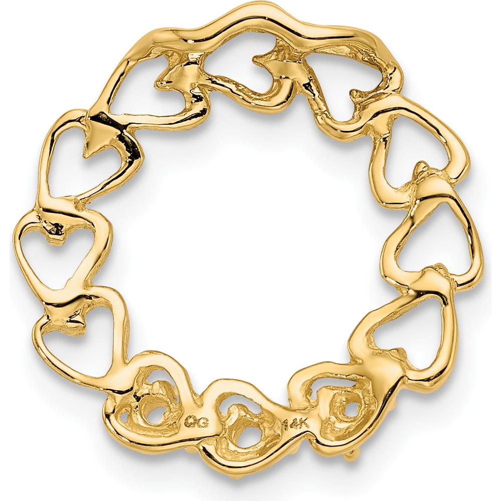 14K Yellow Gold Family Heart Pendant Mounting - 19mm by Oro Pregiato