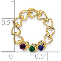14K Yellow Gold Family Heart Pendant Mounting - 19mm by Oro Pregiato
