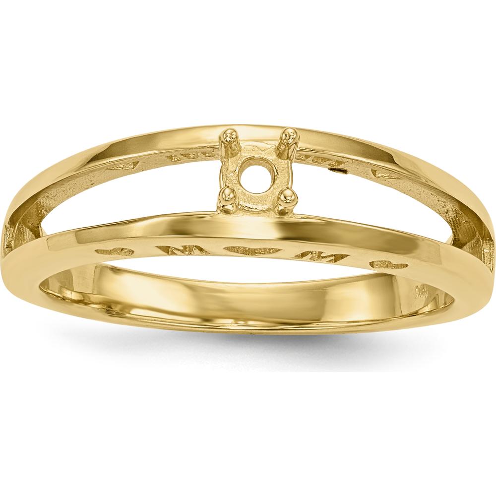 14K Yellow Gold Family Jewelry Ring Mounting - 3mm Band Width by Oro Pregiato