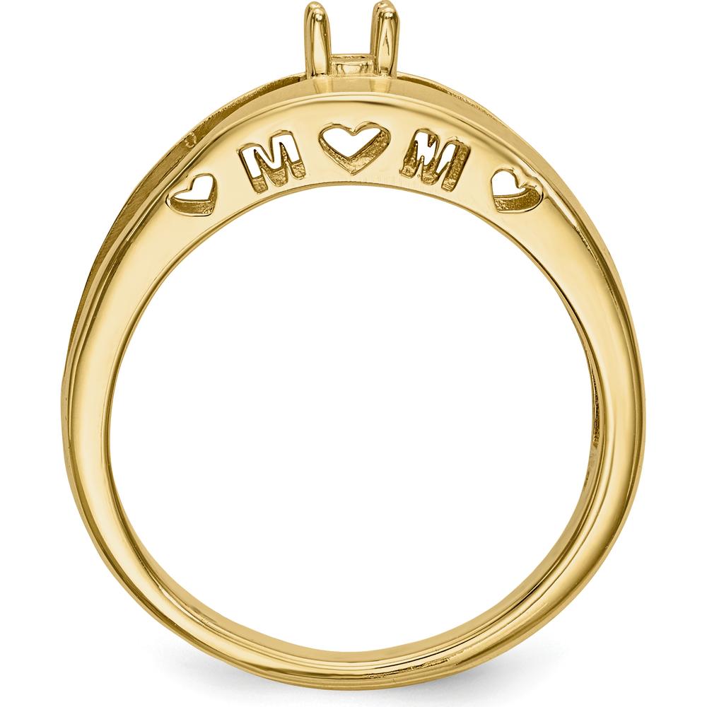 14K Yellow Gold Family Jewelry Ring Mounting - 3mm Band Width by Oro Pregiato