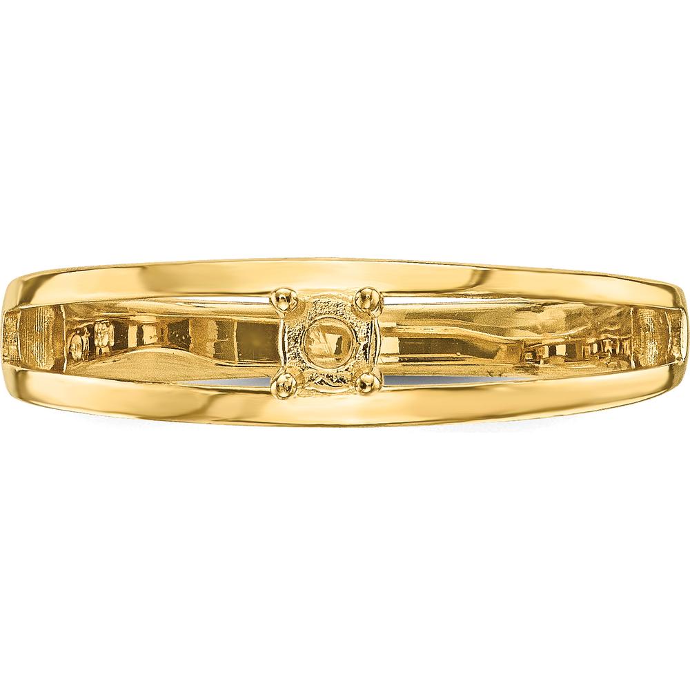 14K Yellow Gold Family Jewelry Ring Mounting - 3mm Band Width by Oro Pregiato