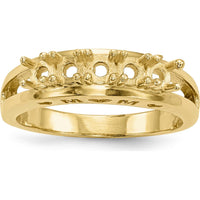 14K Yellow Gold Family Jewelry Ring Mounting - 3mm Width, Customizable Design by Oro Pregiato