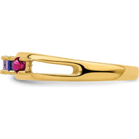 14K Yellow Gold Family Jewelry Ring Mounting - 3mm Width, Customizable Design by Oro Pregiato