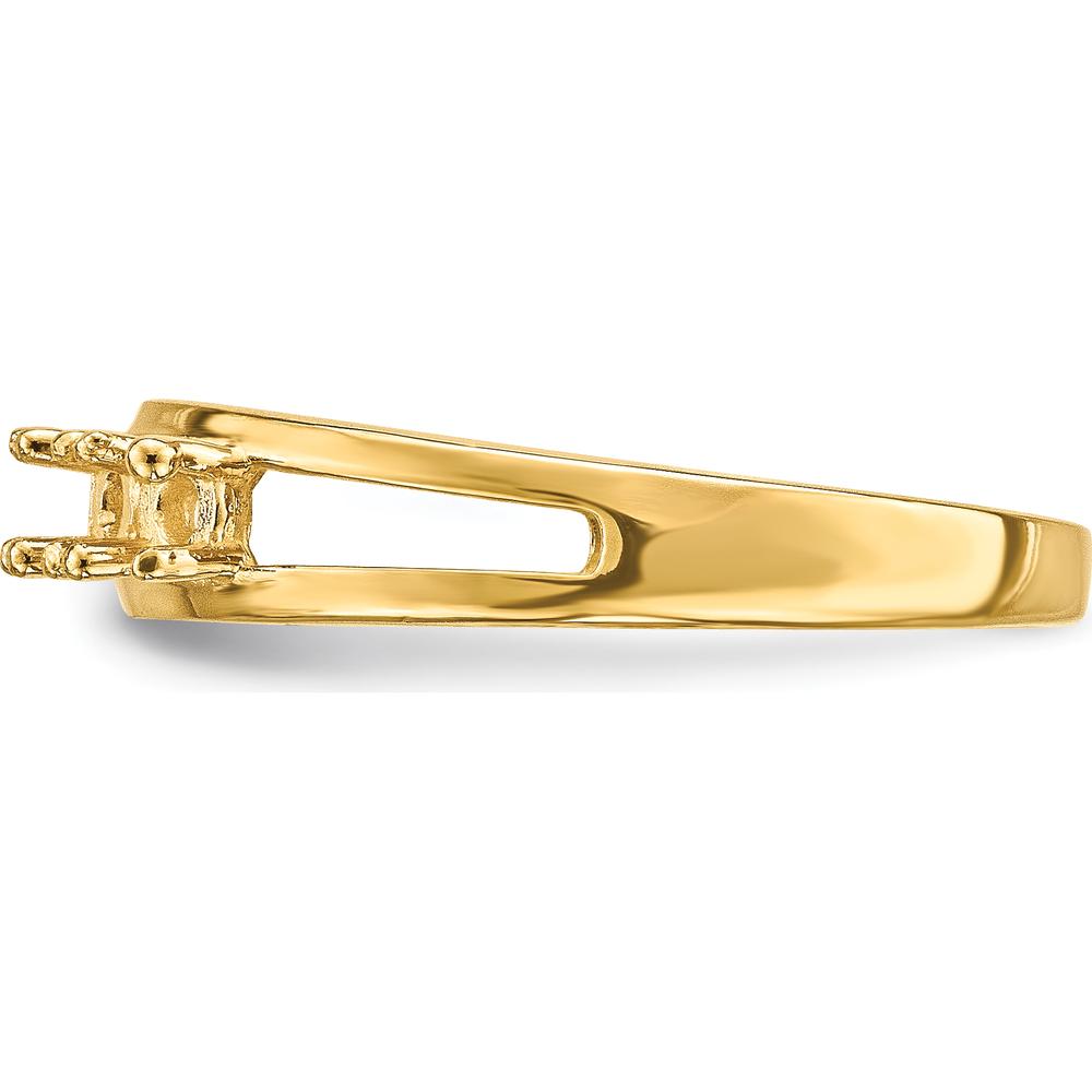 14K Yellow Gold Family Jewelry Ring Mounting - 3mm Width, Customizable Design by Oro Pregiato