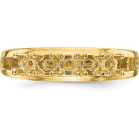 14K Yellow Gold Family Jewelry Ring Mounting - 3mm Width, Customizable Design by Oro Pregiato