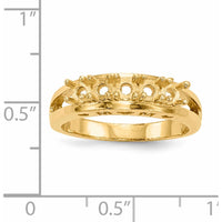 14K Yellow Gold Family Jewelry Ring Mounting - 3mm Width, Customizable Design by Oro Pregiato