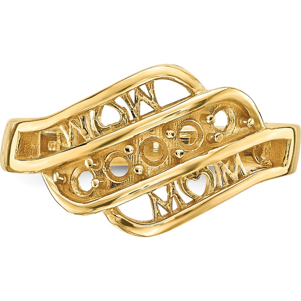 14K Yellow Gold Family Jewelry Ring Mounting - 3mm Width by Oro Pregiato