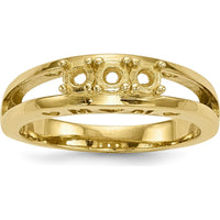 14K Yellow Gold Family Jewelry Ring Mounting - 3mm Width by Oro Pregiato