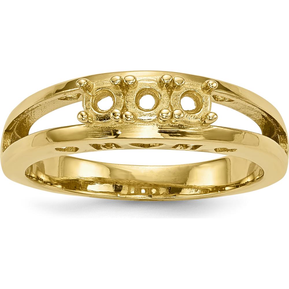 14K Yellow Gold Family Jewelry Ring Mounting - 3mm Width by Oro Pregiato
