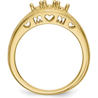 14K Yellow Gold Family Jewelry Ring Mounting - 3mm Width by Oro Pregiato