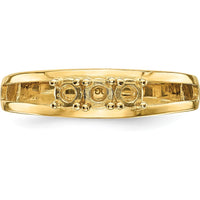 14K Yellow Gold Family Jewelry Ring Mounting - 3mm Width by Oro Pregiato