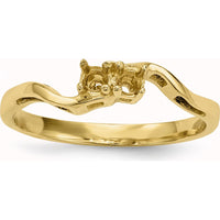 14K Yellow Gold Family Jewelry Ring Mounting - 3mm Width by Monteluci Fine Jewelry