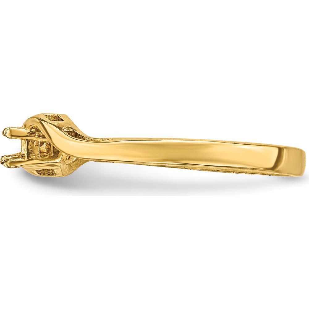 14K Yellow Gold Family Jewelry Ring Mounting - 3mm Width by Monteluci Fine Jewelry