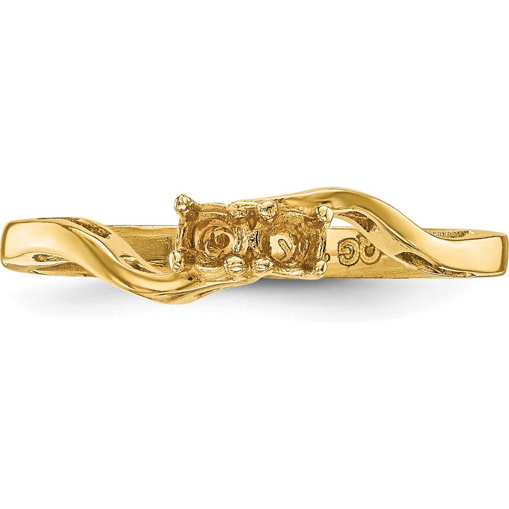 14K Yellow Gold Family Jewelry Ring Mounting - 3mm Width by Monteluci Fine Jewelry