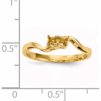 14K Yellow Gold Family Jewelry Ring Mounting - 3mm Width by Monteluci Fine Jewelry
