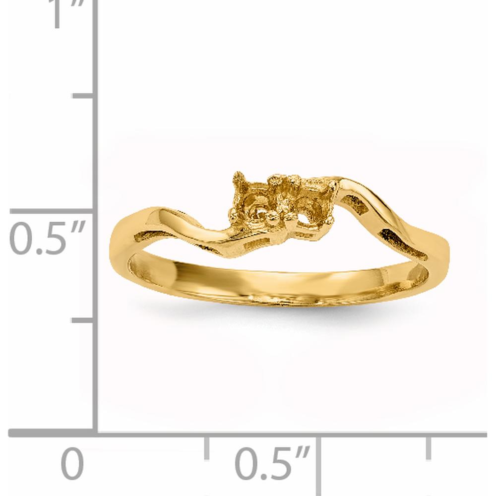 14K Yellow Gold Family Jewelry Ring Mounting - 3mm Width by Monteluci Fine Jewelry