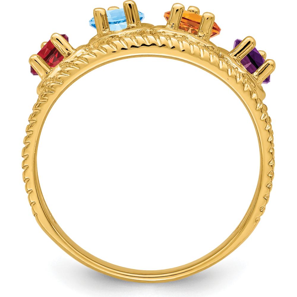 14K Yellow Gold Family Jewelry Ring Mounting - 4mm Band Width by Monteluci Fine Jewelry