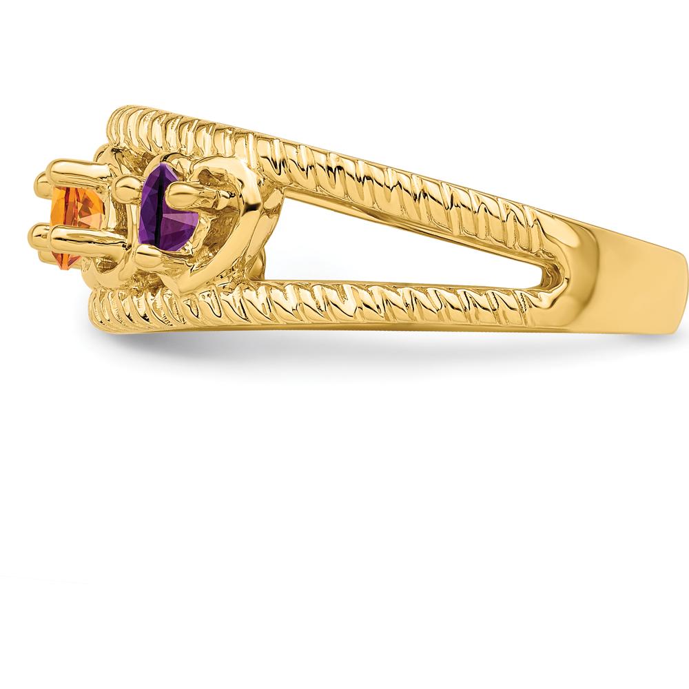 14K Yellow Gold Family Jewelry Ring Mounting - 4mm Band Width by Monteluci Fine Jewelry