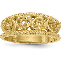 14K Yellow Gold Family Jewelry Ring Mounting - 4mm Band Width by Monteluci Fine Jewelry