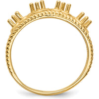 14K Yellow Gold Family Jewelry Ring Mounting - 4mm Band Width by Monteluci Fine Jewelry