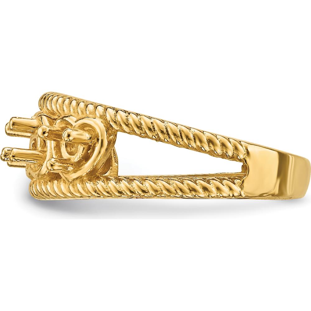 14K Yellow Gold Family Jewelry Ring Mounting - 4mm Band Width by Monteluci Fine Jewelry