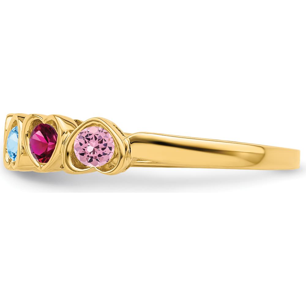 14K Yellow Gold Family Jewelry Ring Mounting - Customizable for Birthstones and Gemstones by Monteluci Fine Jewelry