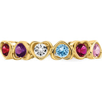 14K Yellow Gold Family Jewelry Ring Mounting - Customizable for Birthstones and Gemstones by Monteluci Fine Jewelry
