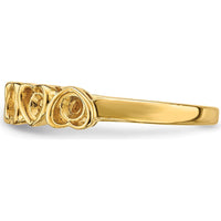 14K Yellow Gold Family Jewelry Ring Mounting - Customizable for Birthstones and Gemstones by Monteluci Fine Jewelry
