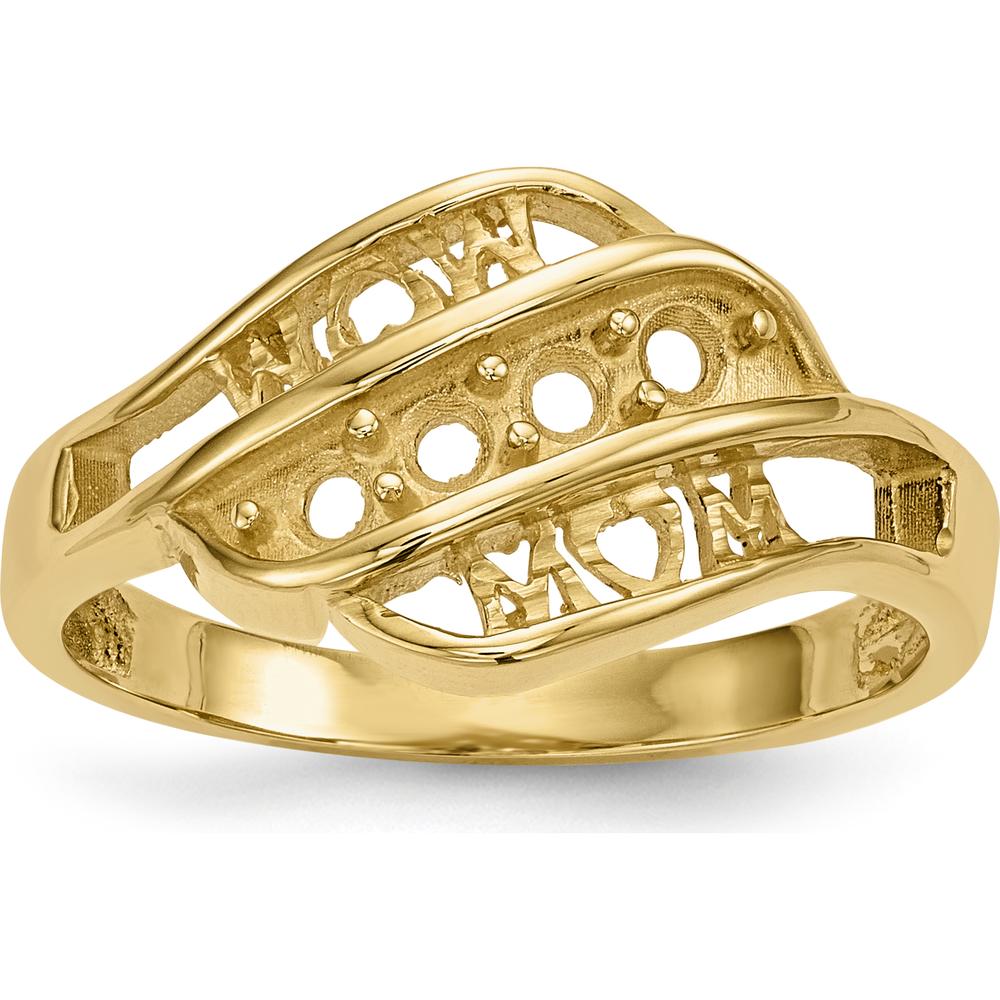 14K Yellow Gold Family Jewelry Ring Mounting - Customizable for Personalized Gemstones by Oro Pregiato