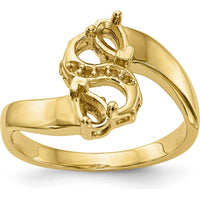 14K Yellow Gold Family Jewelry Ring Mounting - Customizable, Polished Finish, 3mm Band Width by Monteluci Fine Jewelry