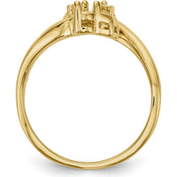 14K Yellow Gold Family Jewelry Ring Mounting - Customizable, Polished Finish, 3mm Band Width by Monteluci Fine Jewelry