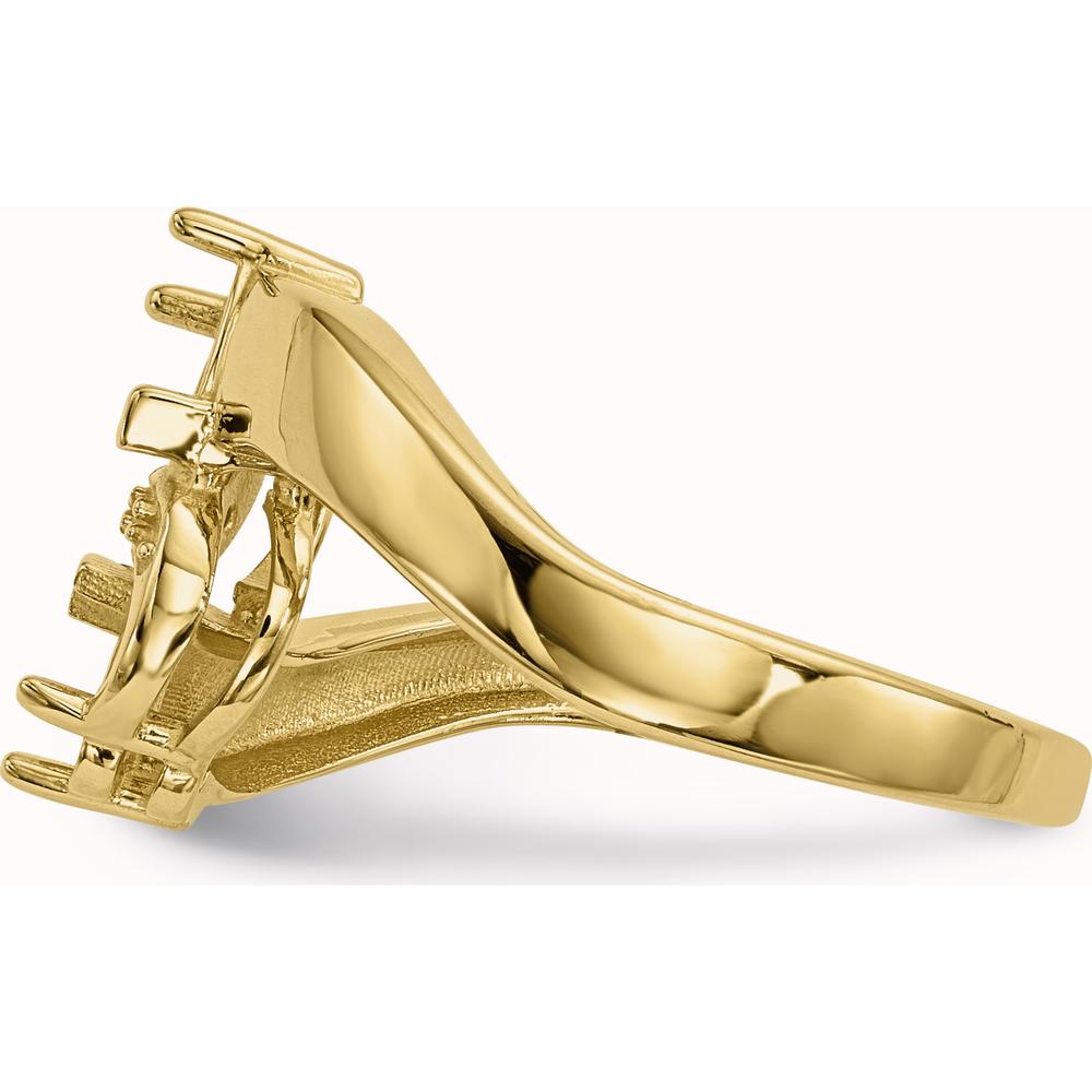 14K Yellow Gold Family Jewelry Ring Mounting - Customizable, Polished Finish, 3mm Band Width by Monteluci Fine Jewelry