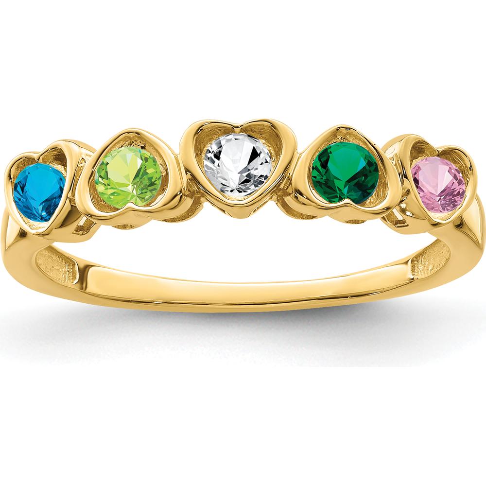 14K Yellow Gold Family Jewelry Ring Mounting for Custom Design by Oro Pregiato