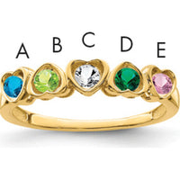 14K Yellow Gold Family Jewelry Ring Mounting for Custom Design by Oro Pregiato